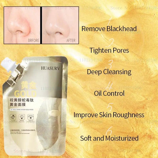 Retinol Snake Venom Gold Mask: Anti-Aging & Oil Control